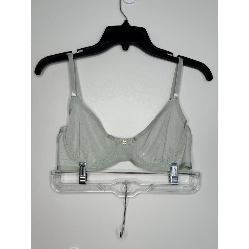Nicole Miller Seafoam Green Mesh Bra - Sz. 36C